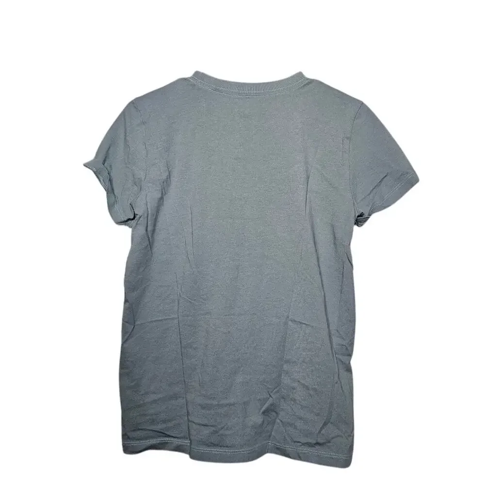 Life is Good crusher graphic tee muted green read more worry less bookish Size M - Picture 5 of 5
